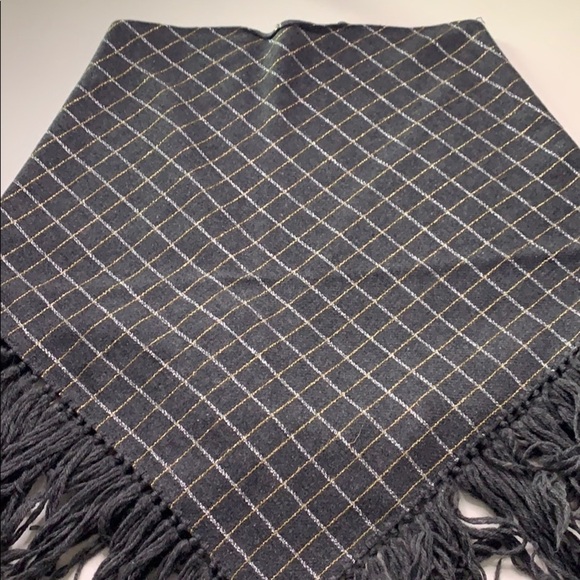 Vintage Wool Metallic Maxi Skirt & matching Fringe Wrap shawl women’s 4 small - Picture 8 of 8